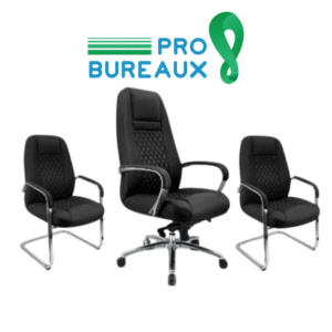 Pack fauteuil simili cuir Noir