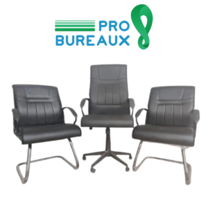 Pack fauteuil BLAD simili cuir Noir