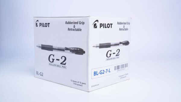 PILOT G-2 – Noir / Rouge / Bleu – Carton 12×12 (144 stylos)