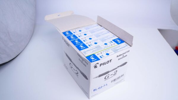 PILOT G-2 – Noir / Rouge / Bleu – Carton 12×12 (144 stylos)