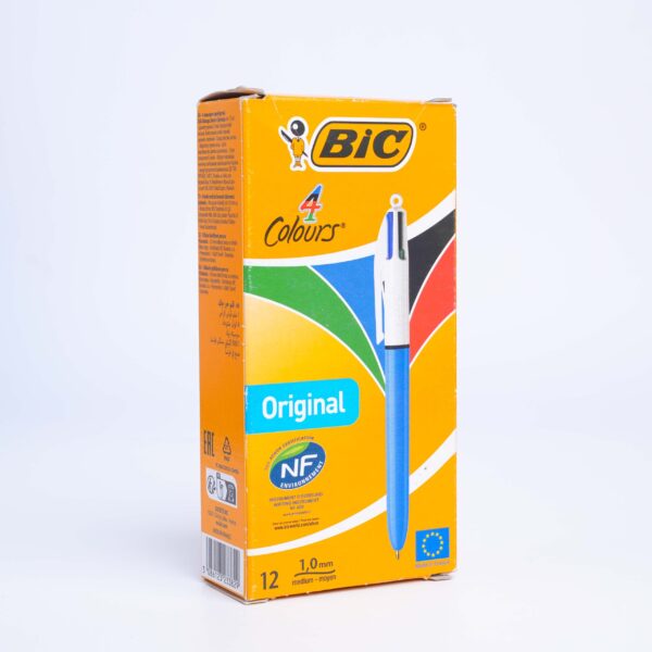 DSC00015-scaled-1.jpg STYLO BIC 4 COULEURS MÉDIUM – BOÎTE DE 12 (B12 BCL)