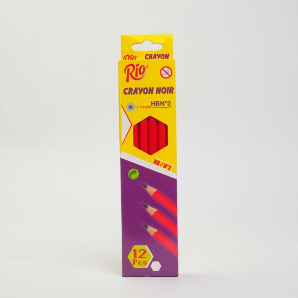 CRAYON HB2 ROUGE RIO – Boîte de 12 pcs (2.0 mm)