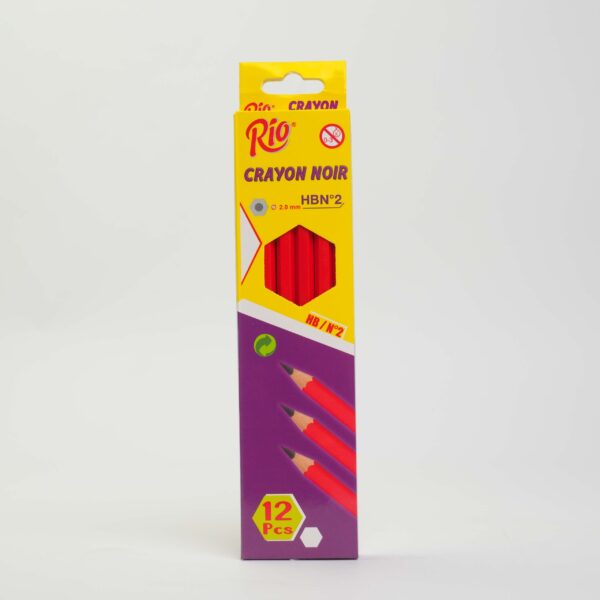 CRAYON HB2 ROUGE RIO – Boîte de 12 pcs (2.0 mm)